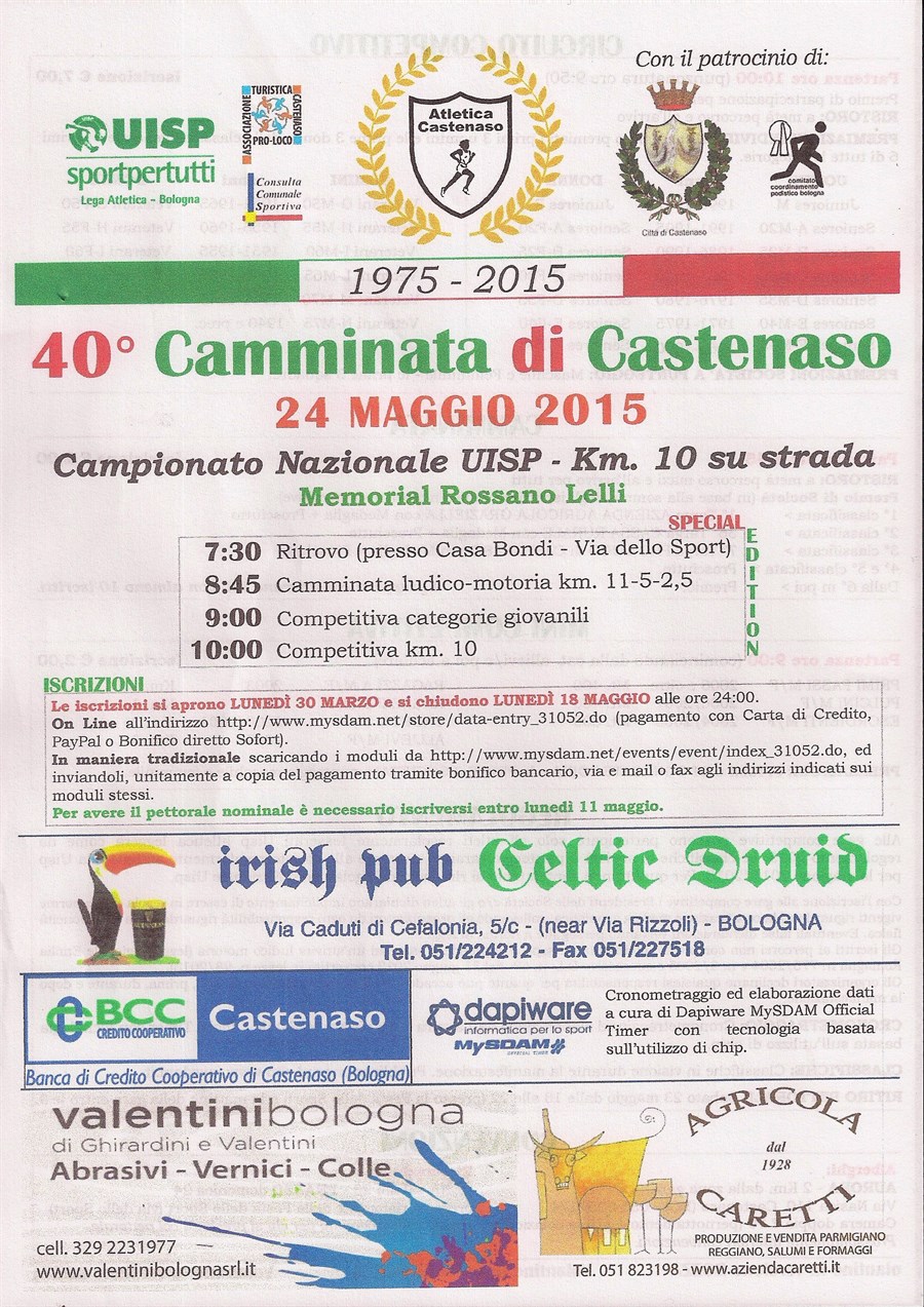 SPONSORIZZAZIONE ATLETICA CASTENASO